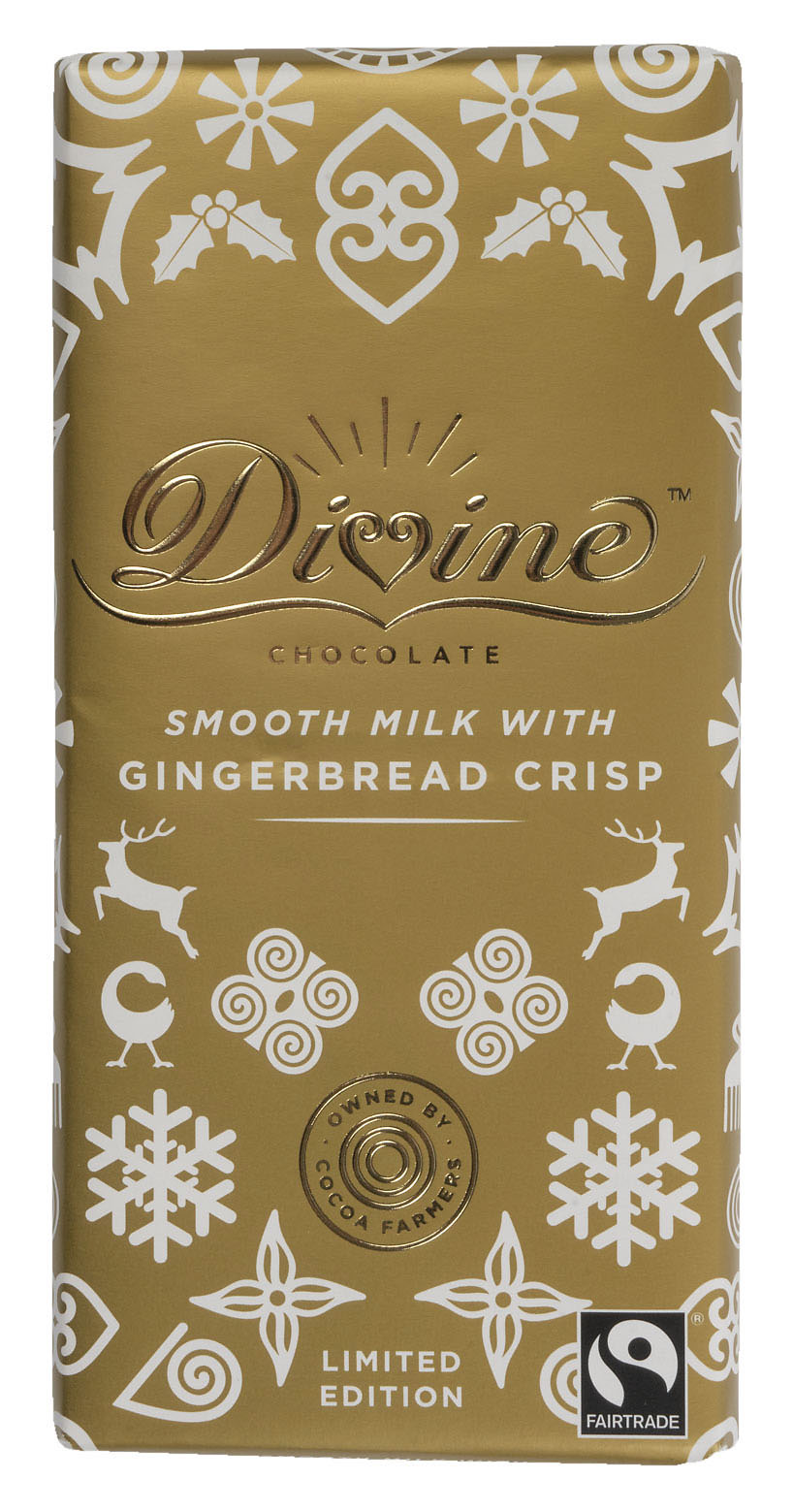 Divine choklad pepparkaka jul fairtrade